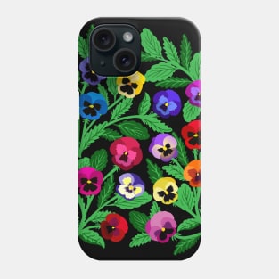 Colorful pansies Phone Case