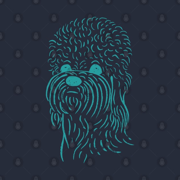 Dandie Dinmont Terrier (Yellow and Turquoise) by illucalliart