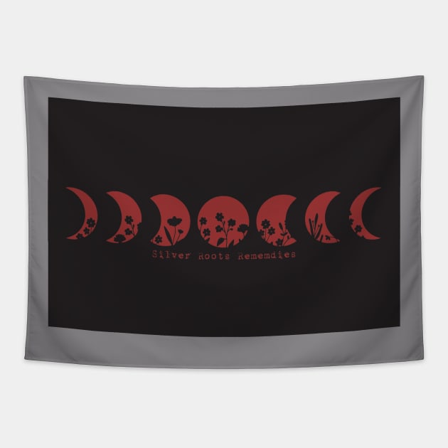 Red Moon Roots Remedy Tapestry by SilverRoots