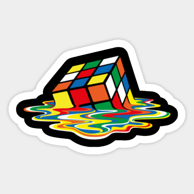 Sheldon Cooper Melting Rubik S Cube Rubik Cube Sticker Teepublic