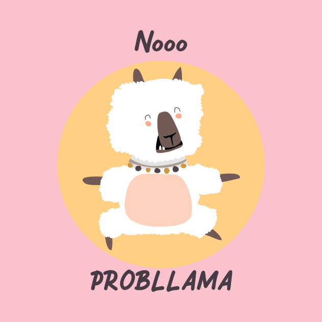 Llama / Yoga Llama / No Probllama / Funny Llama Doing Yoga / Cute Llama / Amazing Yoga Design by Redboy