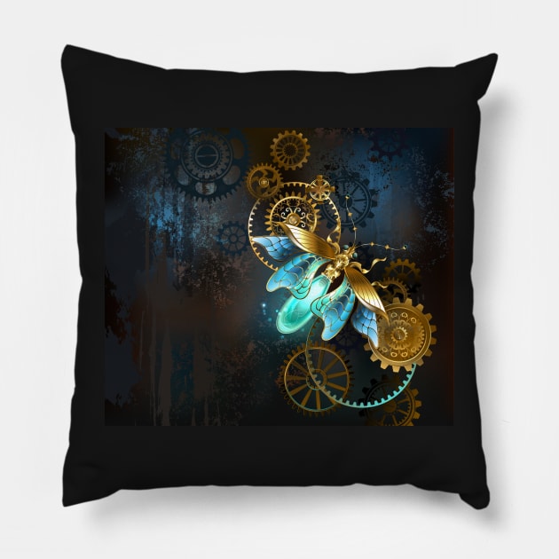 Steampunk Firefly Pillow by Blackmoon9