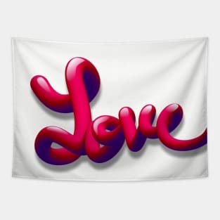 LOVE FUCHSIA Tapestry