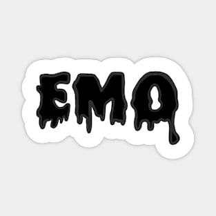 Dark grey outline EMO Magnet