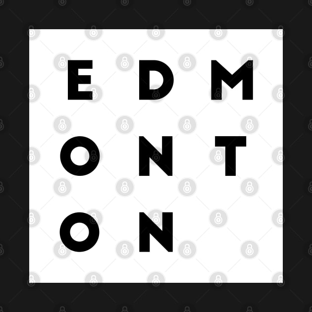 Edmonton | White square, black letters | Canada by Classical