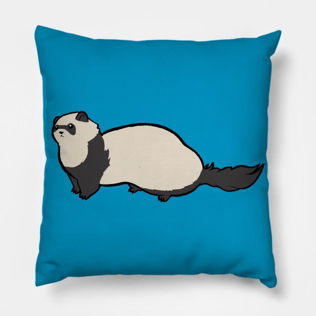 Cute Ferret Pillow by saradaboru