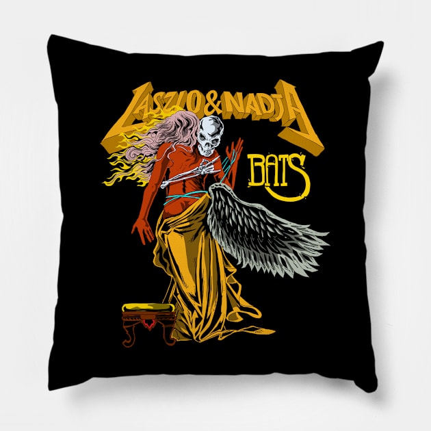 Bad Skull Laszlo and Nadja Pillow by Fakinhouwer