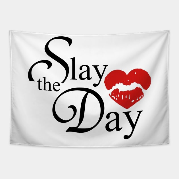 Slay the Day - Lips Tapestry by Stealth Grind