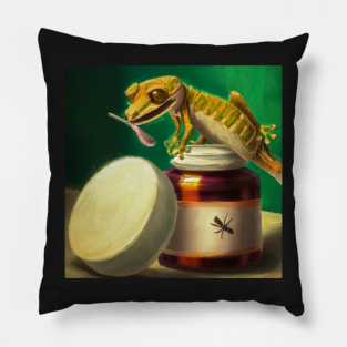 Baby Crocodile and Flies in the Ointment Pillow