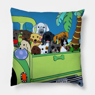 Pick up doggy's, it's party time on the beach. Pillow