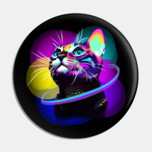 cat with colorful Pin