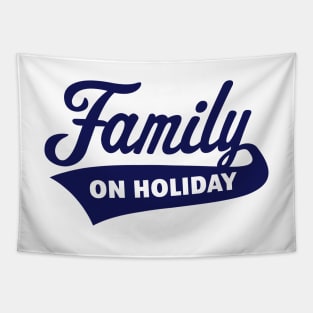 Family On Holiday (Family Vacation / Navy) Tapestry