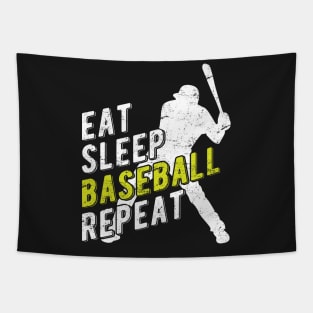 Eat Sleep Baseball Repeat Tapestry