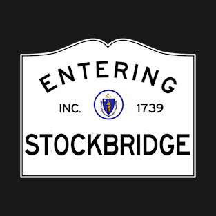 Stockbridge Massachusetts Vintage Road Sign T-Shirt