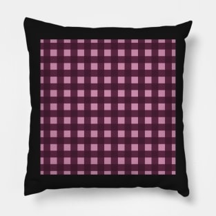 Traditional Japanese Vintage Gingham Plaid Koushi Pattern in Purple Pillow