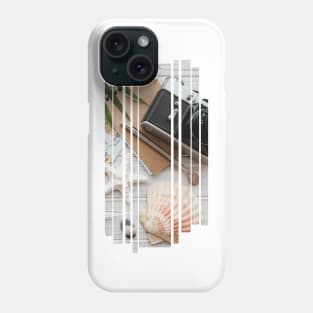 Photo of travel gear - camera - sea shell T-shirt print | Travel and Adventures Phone Case