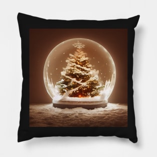 Merry Christmas Snowglobe II Pillow