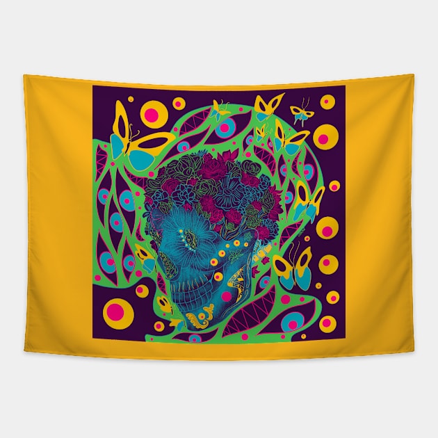 deadly death in pride butterfly smile ecopop Tapestry by jorge_lebeau