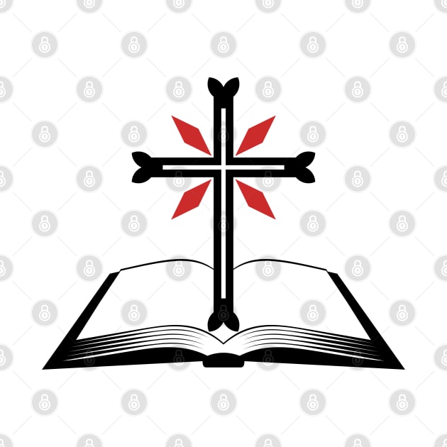 Cross of the Lord Jesus Christ and an open bible. by Reformer