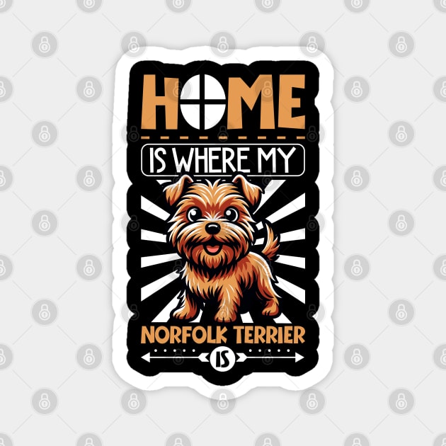 Home is with my Norfolk Terrier Magnet by Modern Medieval Design