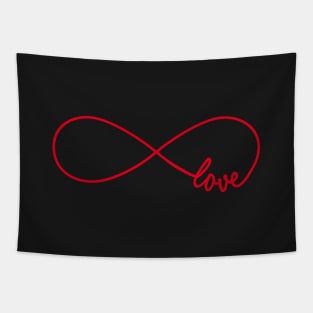 Never ending love, infinity sign Tapestry