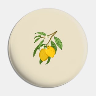 Lemon Botanical Pin