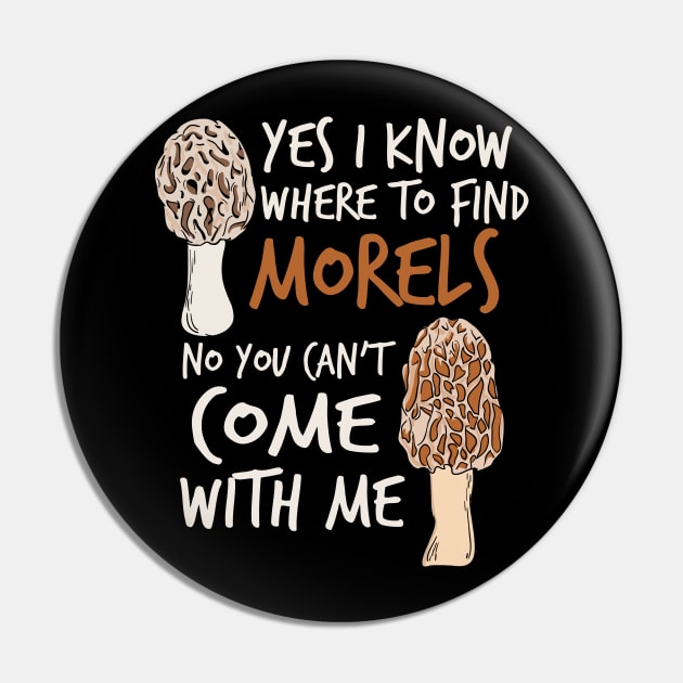 Morel Hunting design for a Mushroom Hunter Pin by biNutz