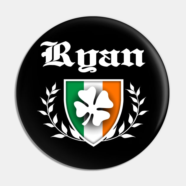 Ryan Shamrock Crest Pin by robotface