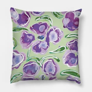 Big Purple Flowers Pillow