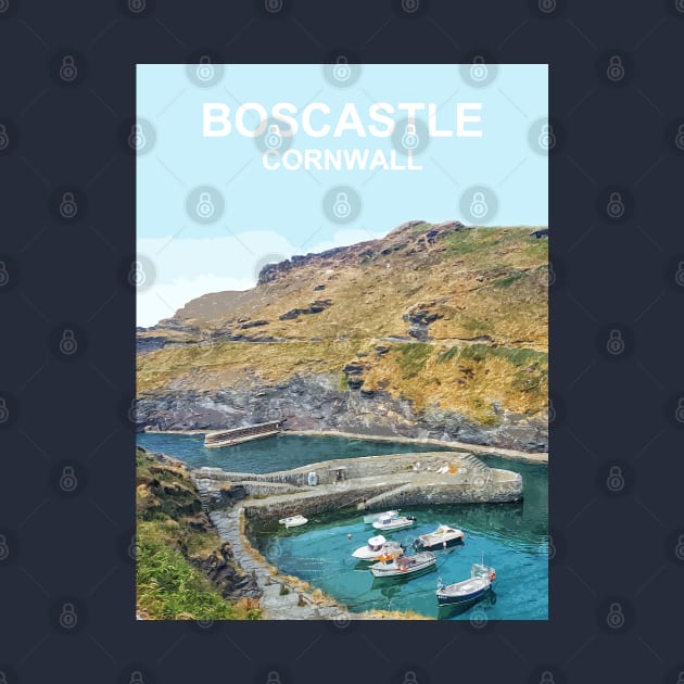 Boscastle Cornwall art gift. by BarbaraGlebska