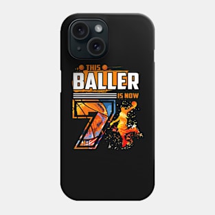 This Baller Is Now 7 Cool Basketball 7Th Birthday 7 Yrs Old Phone Case