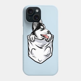 husky in pocket Phone Case