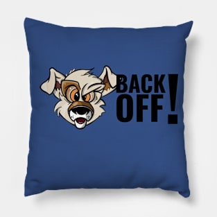 Karate Dog Back Off (Side Text) Pillow