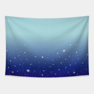 Falling Stars (Light Blue Ombre) Tapestry