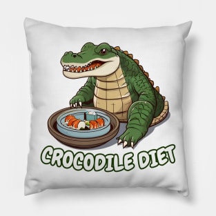 Dim sum crocodile Pillow