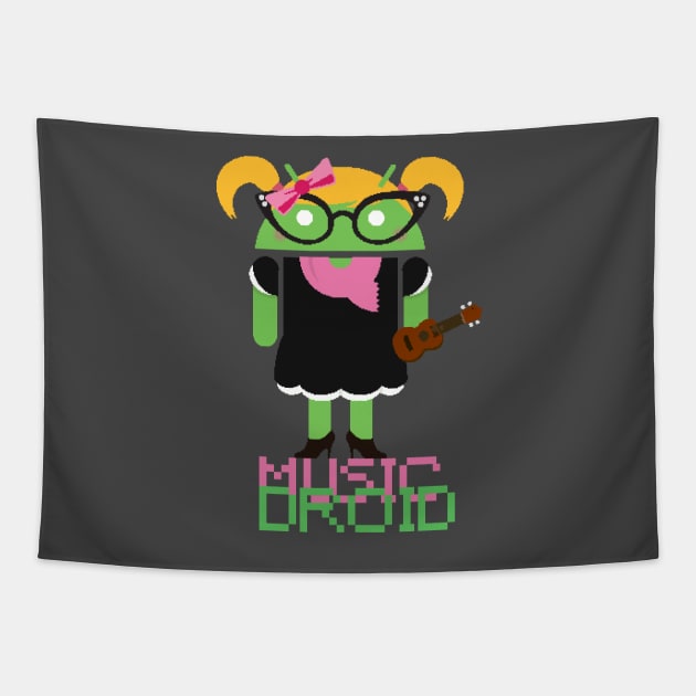 Android Music Girl Tapestry by AdiDsgn