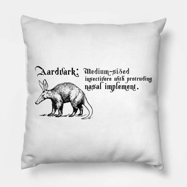 Aardvark Blackadder Pillow by Popmosis Design