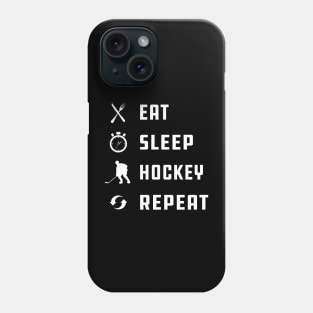 Ice Hockey - Eat Sleep Hockey Repeat Phone Case