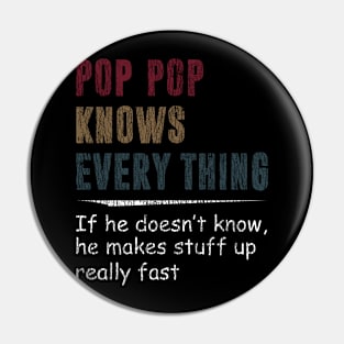 Retro Pop Pop Knows Everything Makes Stuff Up Real Fast Pin