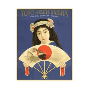 Toyo Kisen Kaisha (Steamship Company) Japanese Beauty Vintage Poster Design T-Shirt