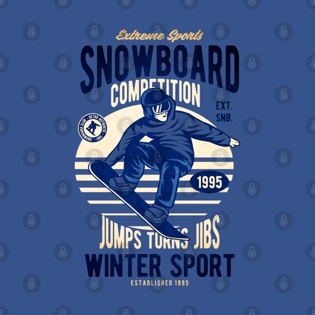 Snowboard jump by Tempe Gaul