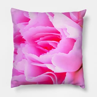 Bright Pink Flower Petals Pillow