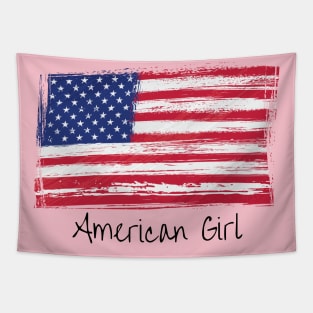 American girl 4th of july independence day Tapestry