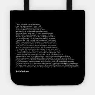 Robin Williams Quotes Tote