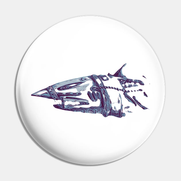 Cyber shark Pin by Glenbobagins