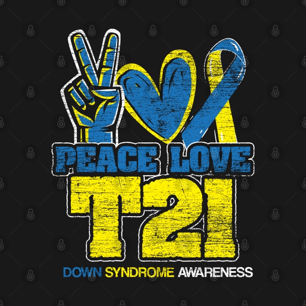 peace lover t21 down syndrome grunge by ShirtsShirtsndmoreShirts