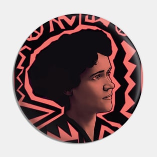 Voltairine de Cleyre in Black and Red Pin