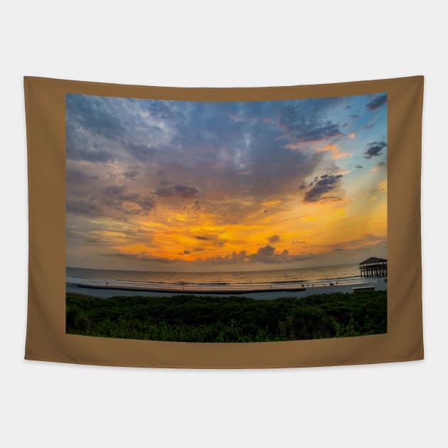 Colorful Sunrise Tapestry by Ckauzmann