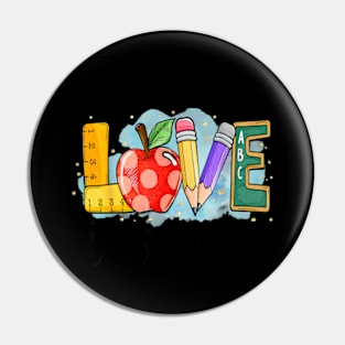 Cute Teach Love And Inspire Graphic Pin