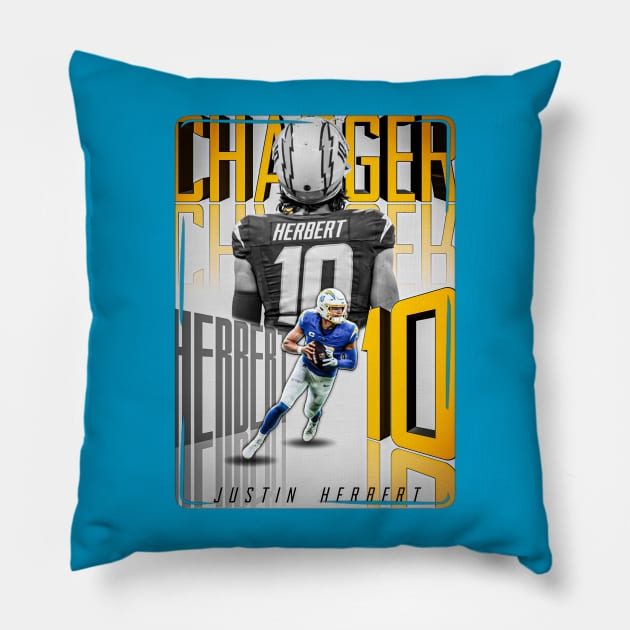 Justin Herbert 10 Pillow by NFLapparel